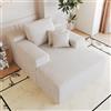 luckdect Divano letto singolo, 159 x 115 cm, velluto a coste | Grande Seduta, Divano Meridiana da Pavimento, 3 cuscini, Schiuma e Molle insacchettate, Senza Montaggio, per Soggiorno