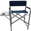 COSE DA CASA Sedia da Regista Pieghevole con Tavolino Laterale e Porta Bicchiere per Campeggio Giardino Pesca e Outdoor in Metallo e Tessuto Poliestere 600D cm 83x47x80 poltrona Comfort (blu)