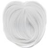 Hperu Topper per capelli, Topper per capelli bianchi da donna con diradamento, in fibra sintetica corti naturali con frangia per donna