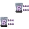Yjemle Set di 12 mini spugne per trucco, piccole spugnette per fondotinta, cipria, correttore e ombretto, viola