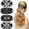 Naapesi 4 Pezzi Magic Hair Comb per Capelli, Pettini Fermagli per Capelli | Doppio Pettine Fermacapelli Signore Clip, Fermagli a Pettine Magico Elastici per Donne Ragazze Accessorio per Capelli
