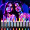 Geodurn 10 colori di matite fluorescenti UV per il trucco, matite fluorescenti solo sotto luce UV o nera, matite per tatuaggi temporanei per Halloween, festival, feste e cosplay