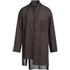 YOHJI YAMAMOTO - Camicia tinta unita - Antracite