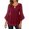 Generico Camicia Donna Elegante Con Paillettes Magliette Cerimonia Top Brillantini Eleganti Blusa Scollo a V Taglie Forti Maglietta Curvy Natale Maglia Strass Capodanno Da Sera T Shirt Glitter Club Feste