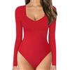 MODSGUE Body Shapewear da donna, modellante, a maniche lunghe, per la pancia, per lo shapewear