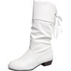 MODSGUE Stivaletti da donna Stivali invernali caldi imbottiti Stivali da equitazione Casual Casual Stivali western Scarpe bassi Stivali lunghi con tacco Casual Stivali lunghi