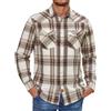 COOFANDY Camicia da uomo in flanella a quadretti, a maniche lunghe, camicia | Camicia a quadri, in flanella, per il tempo libero, da lavoro, in cotone, casual, con tasca sul petto, autunno, inverno