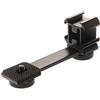 FocusFoto - Supporto triplo per microfono con attacco a pattina fredda e supporto per microfono e video a LED, compatibile con DJI OSMO Mobile 2 Zhiyun Smooth 4/Feiyu Vimble 2 Gimbal Stabilizzatore Rig