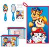 CERDÁ LIFE'S LITTLE MOMENTS Set da viaggio Paw Patrol per bambini, trousse trasparente con cerniera, asciugamano, spazzola e barattolo riutilizzabile, colore blu, taglia unica, licenza ufficiale per vacanze e regalo