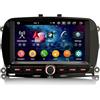 Erisin 8-Core Android 16 4GB+64GB Autoradio per Fiat 500 500C 500S 500E | IPS Schermo tattile GPS Navigatore Auto Senza fili CarPlay WiFi Bluetooth 5.0 DSP SWC Canbus DAB+