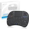 eSynic, mini tastiera wireless XBMC da 2,4 GHz, con tastiera, mouse e touchpad. Portatile, palmare, per Google TV Box, Android TV Box, Smart TV Box, mini stick per PC e TV, HTPC/IPTV, Raspberry PI 3, PS3, layout inglese, colore nero