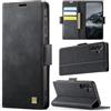 Cicili Custodia per Samsung Galaxy A17 5G/A26 5G, in pelle di alta qualità, con blocco RFID, custodia a libro con supporto pieghevole e scomparto per carte di credito, nero