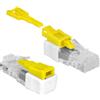 DeLOCK 85334 cavo di collegamento RJ45 Bianco, Giallo - Connettori per cavo (RJ45, Bianco, Giallo, 5 pezzo(i), Sacchetto di politene