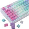 Hyekic PBT Keycaps, 128 Keys Gradient Keycaps, Double Shot Shine Through Side Print Keycap, Cherry Profile Dye Sublimation Custom Keycap for Cherry MX Switch Mechanical Keyboard