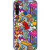 dakanna Custodia Compatibili con [Xiaomi Redmi Note 8T] Trasparente con Disegni [Graffiti Colorati New York City] in Morbida Silicone TPU Flessibile, Shell Case Cover in Gel per Smartphone
