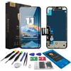 AuraLens Kit sostituzione schermo per iPhone 11, display LCD touch completo | A2111 A2221 A2223, FHD INCELL Digitizer 6,1 pollici, COF, pretestato, strumenti, adesivo, tappetino viti, guida video, nero
