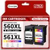 Greenjob PG-560XL CL-561XL Compatibili con Cartucce Canon 560 561 XL 560XL 561XL per Canon Pixma TS7450 TS5350 TS7451 TS5352 TS5351 TS5353 TS5300 TS7400 (Nero e Colore)
