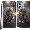 Haninsuze Cover per Honor 600 Lite / 500 Smart 5G, Gatto | Pelle PU Portafoglio, Porta Carte, Magnetica, Libro, Antiurto Custodia