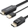 BolAAzuL Cavo da HDMI a DisplayPort, 4K a 60 Hz, nero, unidirezionale da HDMI a porta display, cavo adattatore da ingresso HDMI maschio a DP maschio, 2 m, per PS5, PS4 Pro