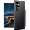Maustron I24Ultra: smartphone economico | 7,3 pollici, doppia SIM e doppia fotocamera | 8+256 GB | Espansione fino a 128 GB, Android 14.0 | Wi-Fi, GPS, 5G (I24Ultra-Black)