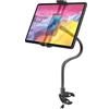 EEEKit Supporto per tablet a collo d'oca, morsetto per manubrio della bicicletta, per cyclette, tapis roulant, supporto per microfono, per dispositivi da 4,7 a 13 pollici