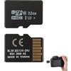 GodtKowty Scheda di memoria MicroSD da 32 GB, con 10 MB/s UHS-I U1, compatibile con telefoni, droni, tablet, fotocamere 4K e HD, Dashcams, resistente agli urti, acqua, temperature