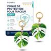 Powfix Set di 2 custodie in pelle per Air-Tag Smart Tag Verde Chiaro | Elegante protezione in pelle resistente, antigraffio e antiurto. Ideale per collane, borse e bagagli. Facile da applicare.