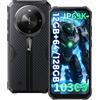 FOSSiBOT F125 Telefono Cellulare Per Esterni Senza Contratto, 10300mah | Telefono Indistruttibile Android 14, 6.745 "HD Rugged Phone, 13MP Camera, Dual SIM,Face ID,IP68/IP69K/OTG/NFC