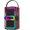 TAMPROAD Cassa Bluetooth Portatile, Altoparlante Bluetooth 120W Potenza di Picco | Boombox Portatile con Subwoofer, Bassi Profondi, Show di Luci LED e Ingresso Microfono, per Feste in Casa e all'Aperto, Rosso