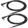 GleamGlide Confezione da 2 cavi di prolunga DC a 90 gradi, 5,5 x 2,5 mm su 5,5 x 2,1 mm, adattatore ad angolo retto, spina per strisce LED, monitor, fotocamera 12 Volt, cavo per lampada, nero