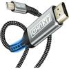 layajia Cavo Mini DisplayPort a HDMI 4K, Cavo HDMI Thunderbolt 1/2 in Nylon per Mini DP, MacBook Air/Pro, Surface Pro, Monitor, Proiettore - 2M