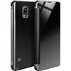 moex® Cover sottile compatibile con Samsung Galaxy Note 4 | trasparente a display acceso/lucida, Antracite