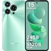 OUKITEL C69 7,2HD+ 120Hz Smartphone Android 15 24GB + 512GB,6000mAh 64MP+8MP Verde | 24(8+16)GB RAM+512GB ROM/TF 1TB, 7,2 HD+ 120Hz, Octa-Core NFC/Dual SIM 4G