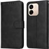 YUXING Cover per Oppo A6X 4G 5G/A6 4G 5G, Custodia a Libro in Pelle | Portafoglio, Blocco RFID, Porta Carte, Slot per Carte, Chiusura Magnetica, Supporto, Flip Case, Antiurto - Nero