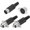 QUARKZMAN Spina Maschio DIN A 6 Pin + Adattatore Femmina Presa A Pannello Per Dispositivi Audio Digitali, TV, Lettori DVD, 6 Pezzi