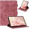 CXTCASE Custodia Girevole per iPad (A16) 11th Generation 11 Inch 2025/ iPad 10th Generation 10.9 Inch 2022, Cover Supporto Rotante 360°, Rosa