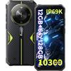 FOSSiBOT F125 Telefono Cellulare Per Esterni Senza Contratto, 10300mah | Telefono Indistruttibile Android 14, 6.745 "HD Rugged Phone, 13MP Camera, Dual SIM,Face ID,IP68/IP69K/OTG/NFC