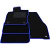 Somer Car Kit Tappetini Auto compatibili con Volkswagen Tiguan 2024-2026 | Set Tappeti in Moquette, Tappeto auto su misura, bordo blu