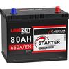 LANGZEIT Batterien LANGZEIT batteria auto 80Ah 12V ASIA avviamento sostituito 70Ah | Polo positivo a destra automobili