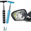 XineYuor 2PCS Spazzola Specchietto Retrovisore Auto Retrattile,Telescopica per Raschietto Auto,Raschietto per Pulire Gli Specchietti Retrovisori,Pulisci Vetro Auto,Pulizia Vetro Auto