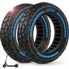 BANGTING 2PCS 10x2.50-6.5 Gomme Piene Antiforatura per Ruote Monopattino Elettrico - 60/70-6.5 Pneumatico Tubeless, 10x2.50 Copertone Fuoristrada per Ninebot G30 Serie e Xiaomi 5/5 Pro/5 Max (Blu)