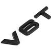 Artudatech V6T Emblem Badge per A1 A3 A4 A5 A6 A7 Q3 Q5 Q7 S6 S7 S8 S4 SQ5 Nero