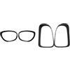 JHMHCOQ Guscio Faro Accessori Cornice Per Fari Auto Nera Lucida Per BMW Per Mini Per Cooper Per Countryman F60 2017-2023 Kit Per Fanali Posteriori(4*Front Rear Set)