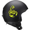 Pimastickerslab Kit 2 Adesivi Casco Scorpione Scorpion Wild Moto Auto Serbatoio Valigia Chopper Harley cod. 1733 (029 Giallo Fluo)