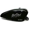 Pimastickerslab Kit 2 adesivi moto serbatoio old school bobber chopper harley custom vintage cod. 1671 (090 ARGENTO, OPACO (matt_opaque))