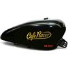 Pimastickerslab Kit 2 adesivi moto serbatoio CAFE RACER chopper harley custom old style vintage cod. 1668 (091 ORO, OPACO (matt_opaque))