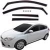 J&J AUTOMOTIVE GD Deflettori d'Aria e Antivento per Ford Focus 3 2011-2018 4/5 Porte Berlina 4pcs, Oscurati, Anteriori e Posteriori, Aerodinamico