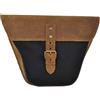 ExMoto Borsa Laterale Tasca da Fianchetto Nero e Marrone in Pelle e Cotone Cerato per Moto Motociletta compatibile con Royal Enfield Interceptor/Continental GT (Black Cognac) - EX MOTO