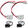 SEASJHBAY 2 connettori per batteria, 50 A, 600 V, 10 AWG, con cavo O-ring da 30 cm, compatibile con spina Anderson da 50 A, con copertura antipolvere, per auto, roulotte, carrelli elevatori, moto, barche