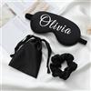 WEIYOUDP Maschera per dormire personalizzata, regalo per damigella d'onore, set di maschere per occhi in seta personalizzate con nome, bomboniera personalizzata, regalo per festa nuziale, regalo personalizzato